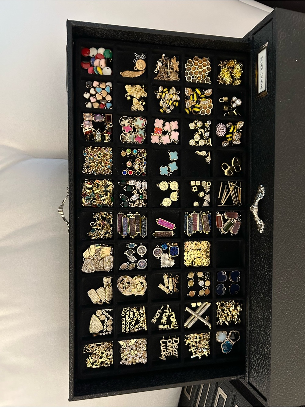 Bulk Jewelry making supplies & Storage Chests- w hundreds jewelry charms